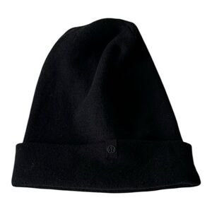 Lululemon Black Knit Beanie Hat